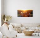 Sinus Art Leinwandbild Ford Mustang 66 Oldtimer Sonnenuntergang Bild 3