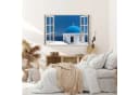Sinus Art Leinwandbild Santorini Blau Moderner Fine Art Print Bild 3