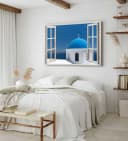 Sinus Art Leinwandbild Santorini Blau Moderner Fine Art Print Bild 4
