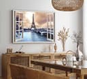 Sinus Art Leinwandbild Paris Eiffelturm Kanal Brücke 120x80cm Bild 1