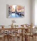 Sinus Art Leinwandbild Paris Eiffelturm Kanal Brücke 120x80cm Bild 5