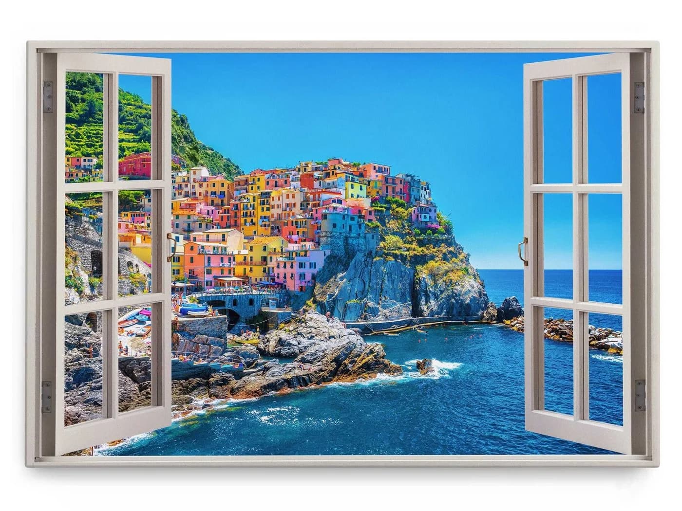 Sinus Art Leinwandbild Amalfi-Küste Blau 120x80cm - Bild 2