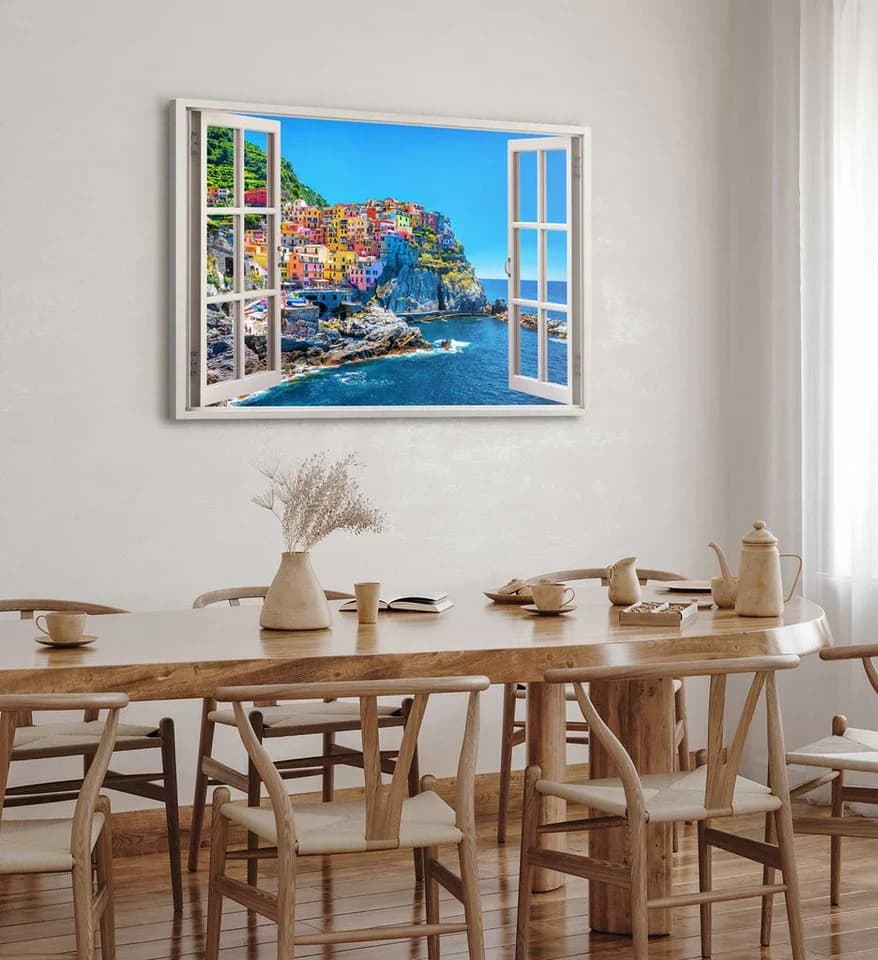 Sinus Art Leinwandbild Amalfi-Küste Blau 120x80cm - Bild 5