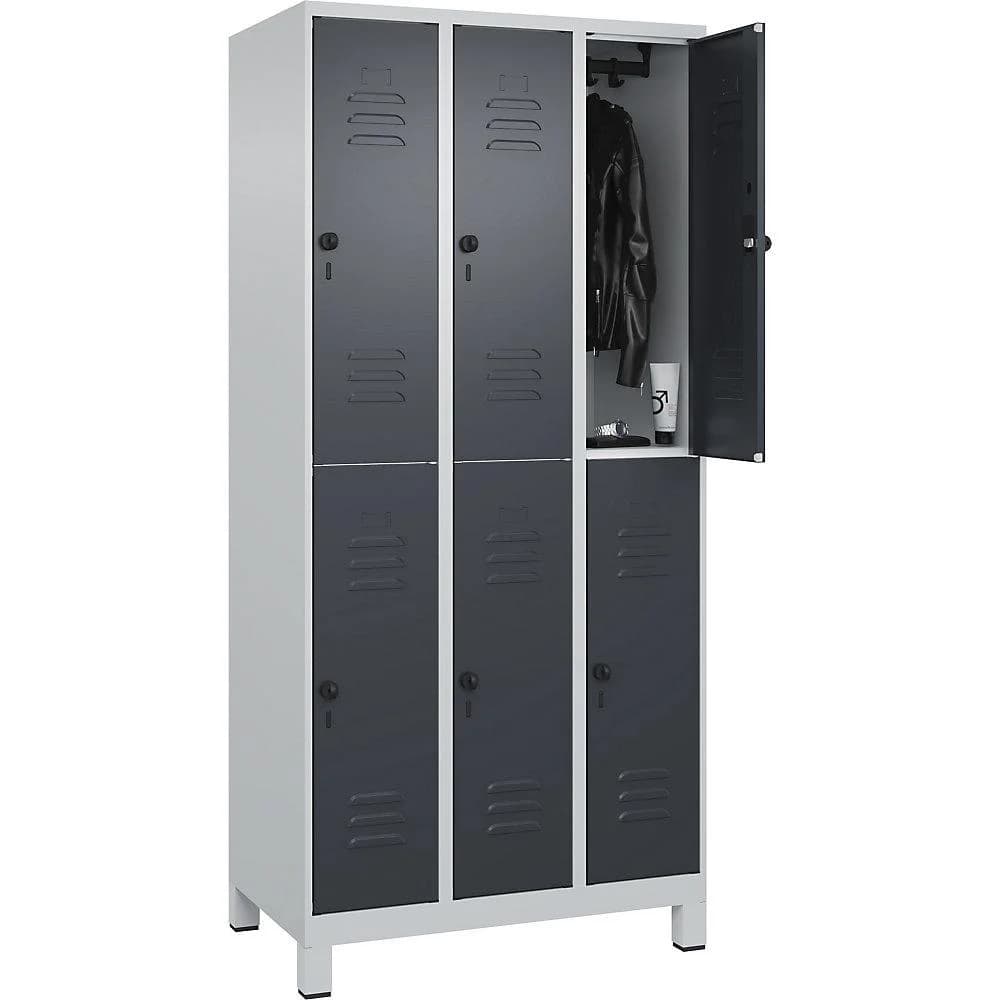 C+P Doppelstock-Spind Classic PLUS lichtgrau/stahl