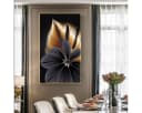 TPFLiving Leinwand-Kunstdruck 3er-Set Goldene Blätter Ohne Rahmen Bild 1