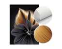 TPFLiving Leinwand-Kunstdruck 3er-Set Goldene Blätter Ohne Rahmen Bild 5