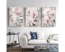 TPFLiving Leinwand Kunstdruck Rosa Blumen ohne Rahmen Bild 1