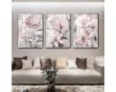 TPFLiving Leinwand Kunstdruck Rosa Blumen ohne Rahmen Bild 2