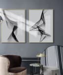 TPFLiving Kunstdruck Leinwand Nordic Art Abstrakt Schwarz Weiss Bild 1