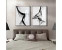TPFLiving Kunstdruck Leinwand Nordic Art Abstrakt Schwarz Weiss Bild 4