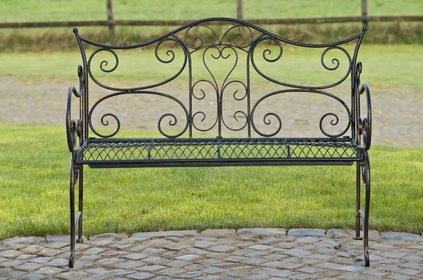 TPFGarden Gartenbank Targo Bronze Metallbank für 3 Personen