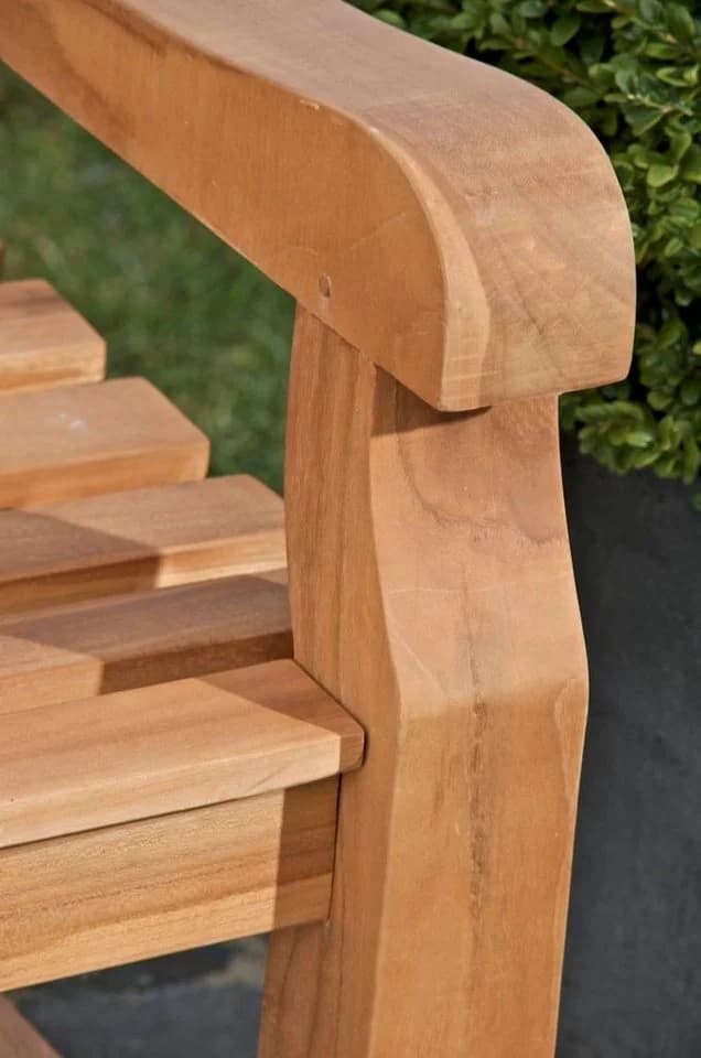 TPFGarden Gartenbank Jacky Massivholz Teak Sprossen-Design - Bild 5