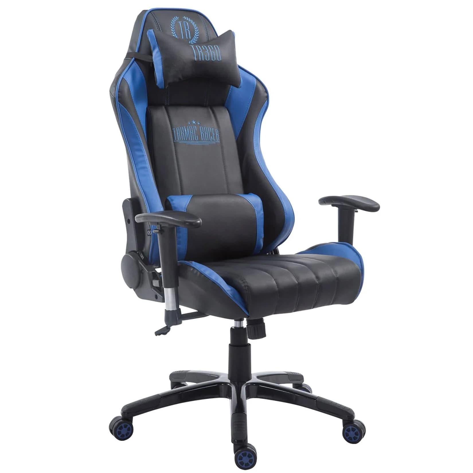 TPFLiving Racing Bürostuhl Shiva Kunstleder Schwarz/Rot Ergonomisch