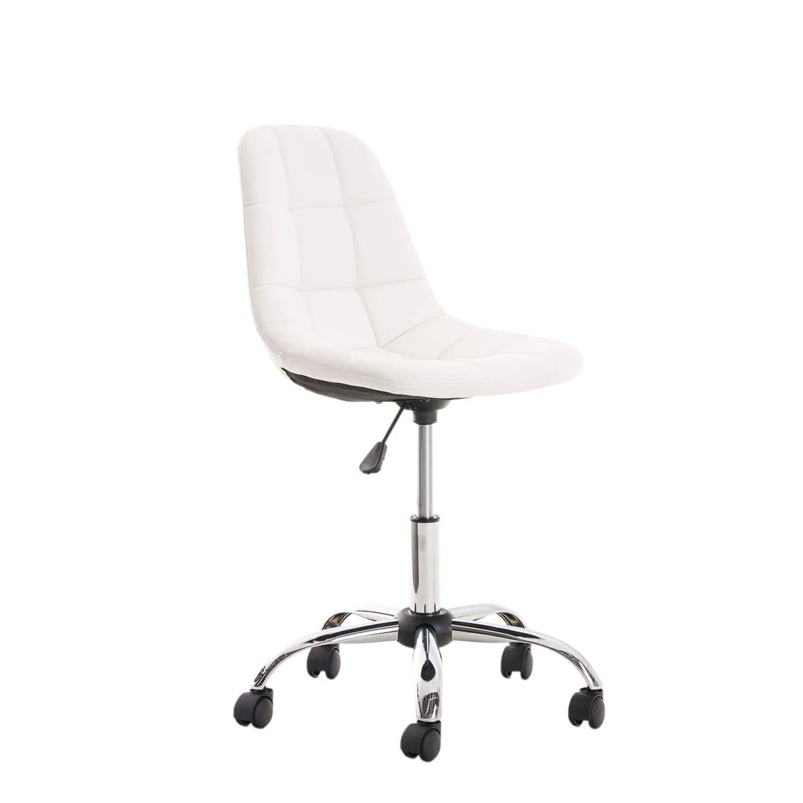 TPFLiving Bürostuhl Emily Kunstleder Creme Modern