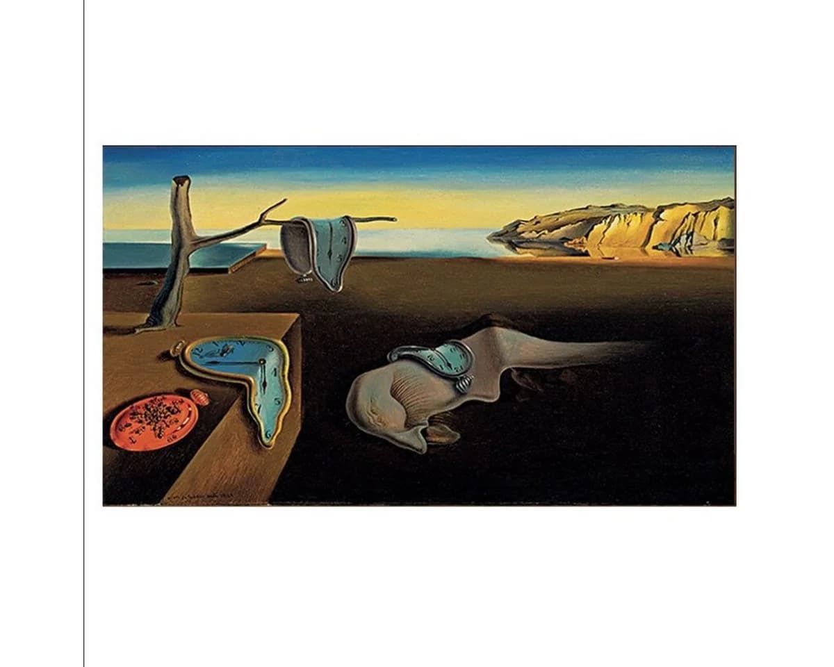 TPFLiving Kunstdruck Leinwand Salvador Dali Blau Gelb Braun - Bild 2