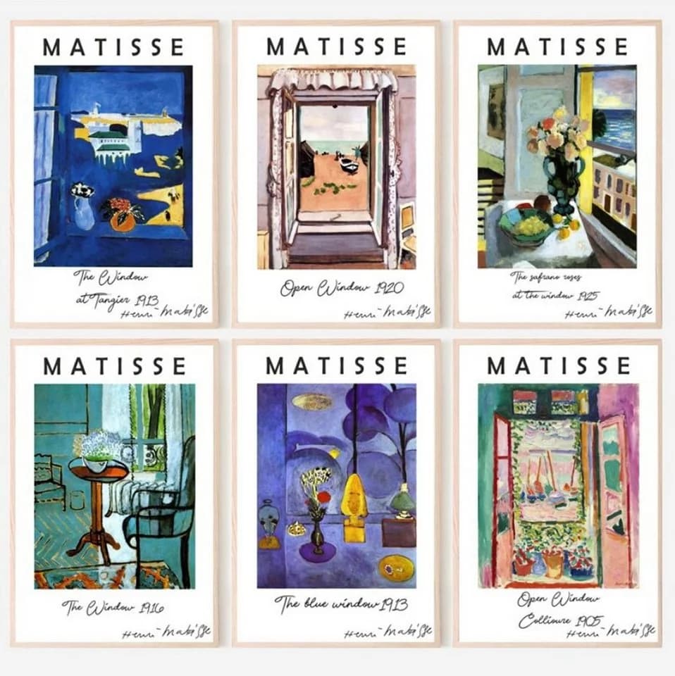 TPFLiving Leinwand-Kunstdruck Henri Matisse Retro Landschaften Stilleben