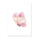 TPFLiving Leinwand-Kunstdruck Rosa Schmetterlinge Pastell Bild 2