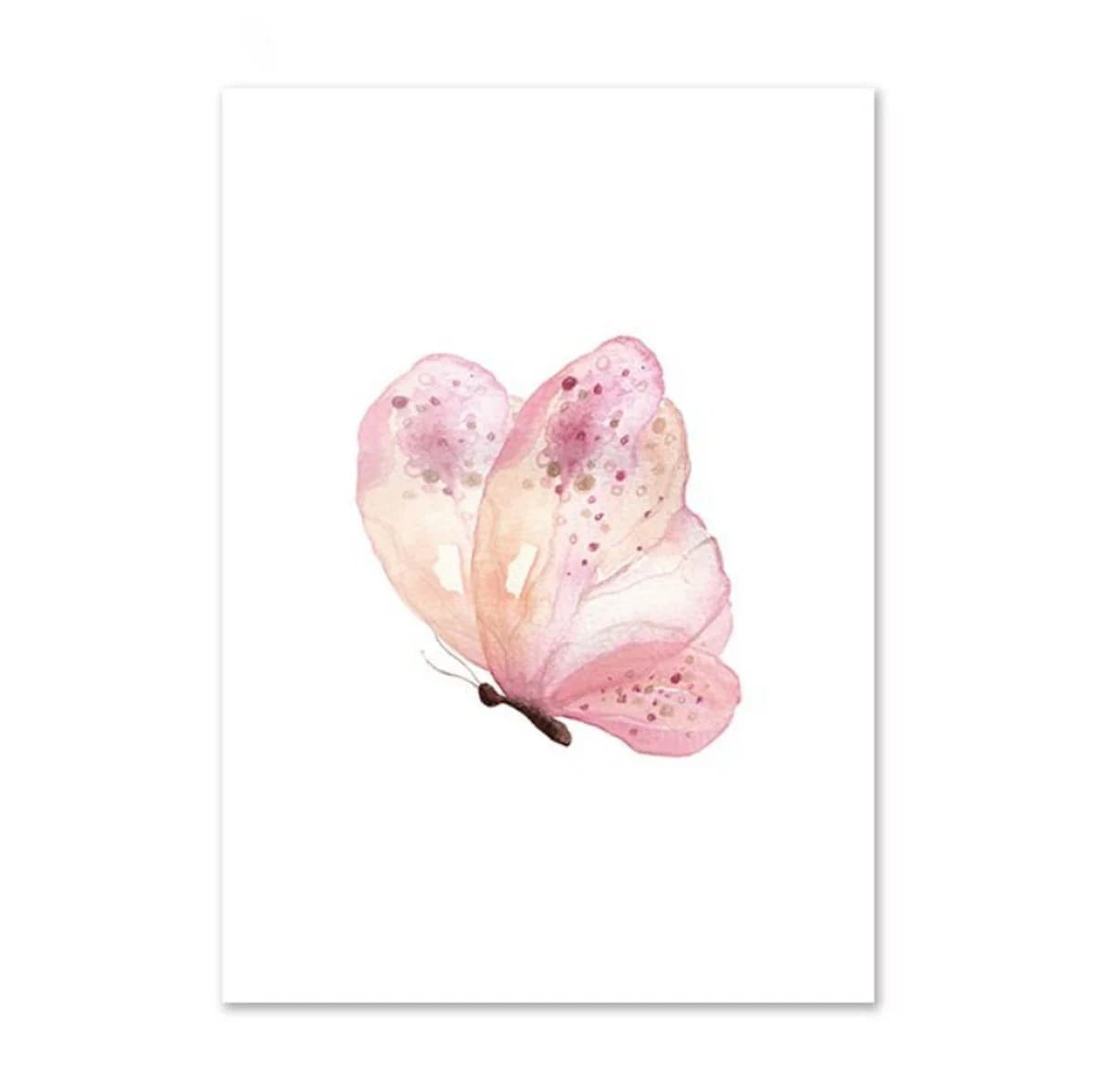 TPFLiving Leinwand-Kunstdruck Rosa Schmetterlinge Pastell - Bild 2