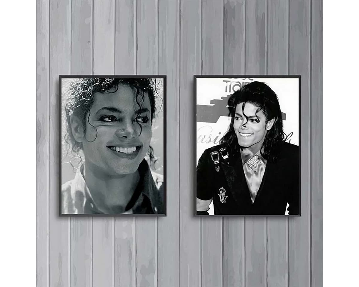 TPFLiving Kunstdruck Leinwand Michael Jackson Schwarz-Weiß