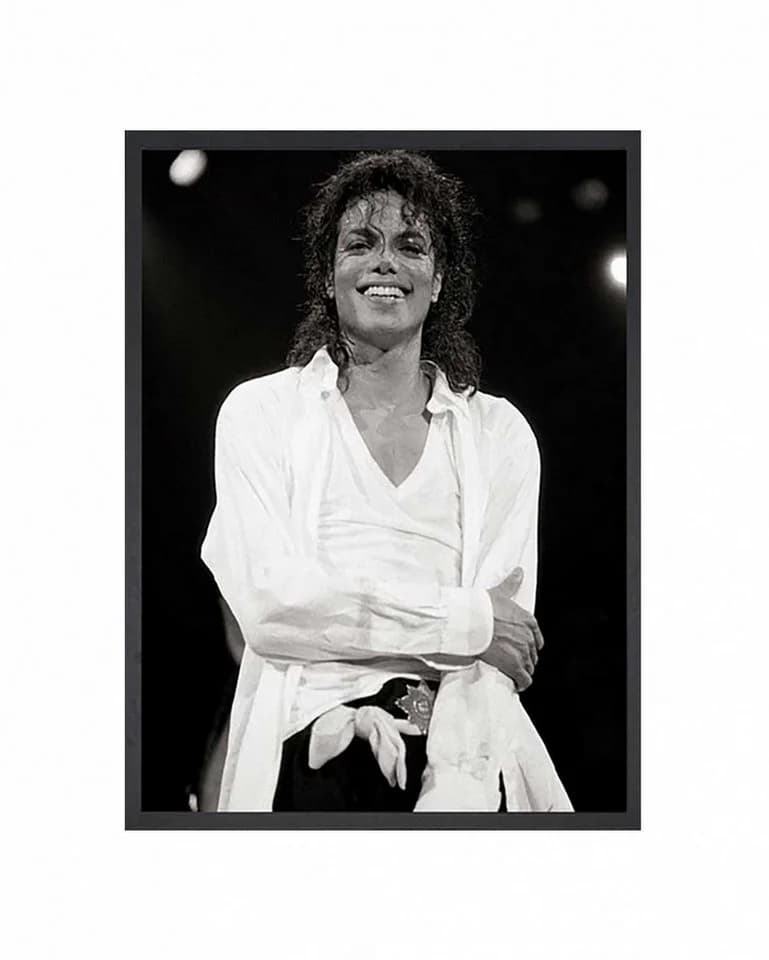 TPFLiving Kunstdruck Leinwand Michael Jackson Schwarz-Weiß - Bild 2