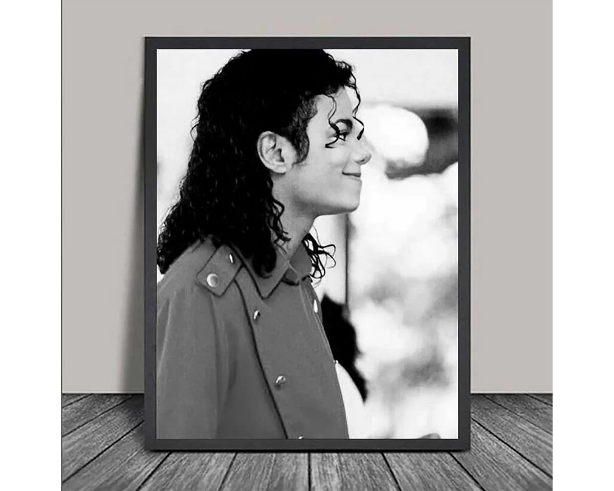 TPFLiving Kunstdruck Leinwand Michael Jackson Schwarz-Weiß - Bild 3