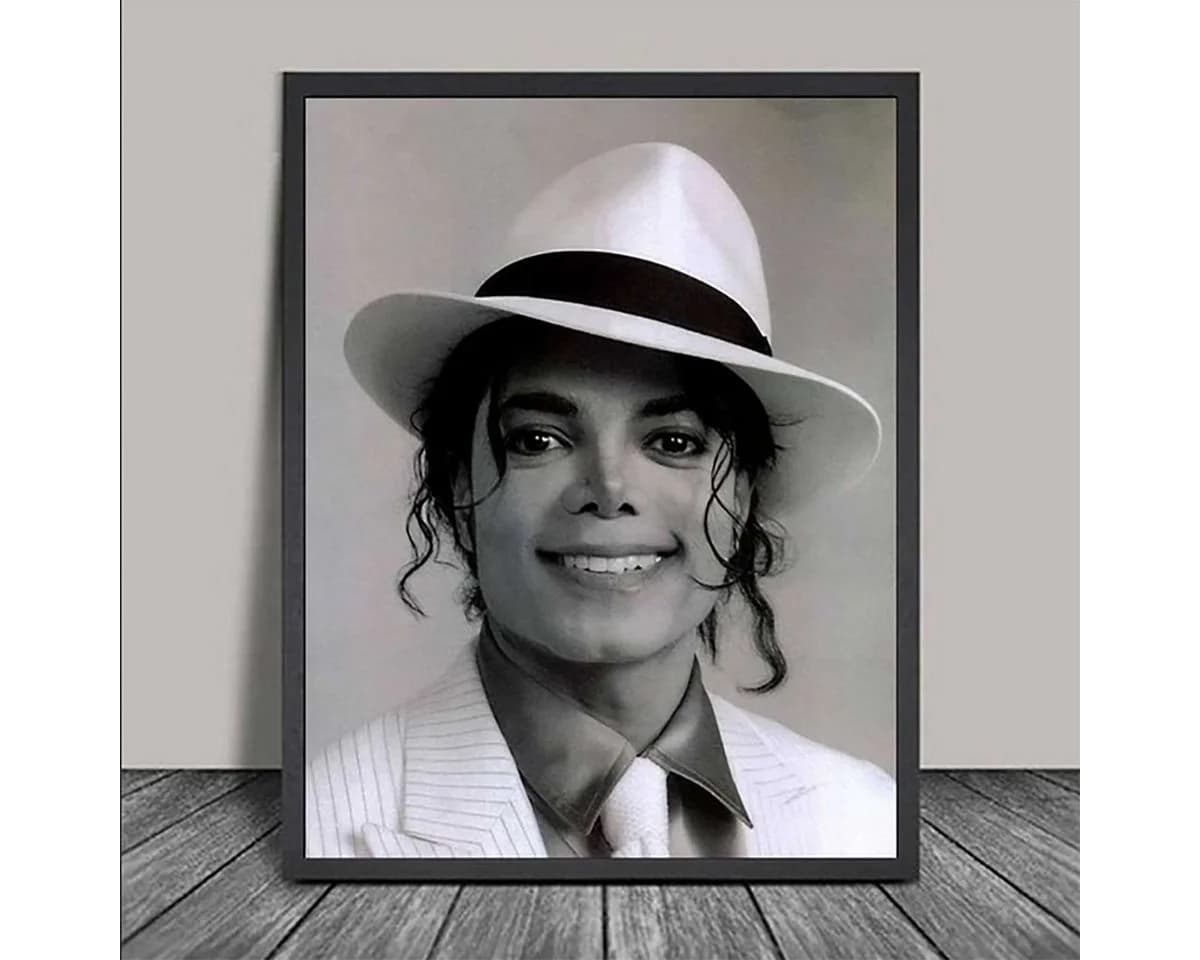 TPFLiving Kunstdruck Leinwand Michael Jackson Schwarz-Weiß - Bild 4