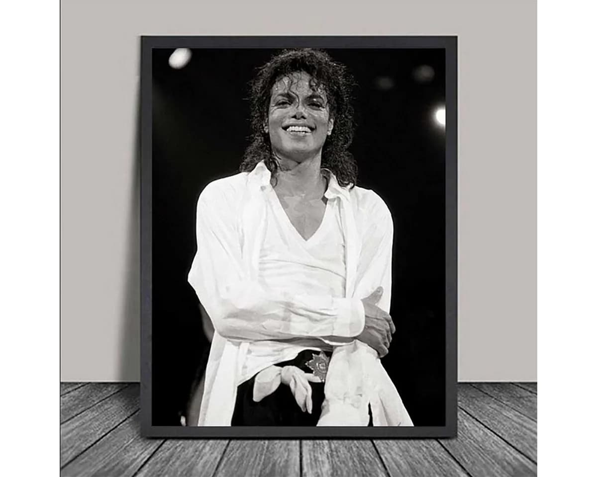 TPFLiving Kunstdruck Leinwand Michael Jackson Schwarz-Weiß - Bild 5