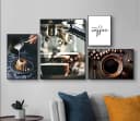 TPFLiving Leinwand Kunstdruck Guten Appetit Braun Schwarz Weiß Bild 4