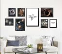 TPFLiving Leinwand Kunstdruck Guten Appetit Braun Schwarz Weiß Bild 5