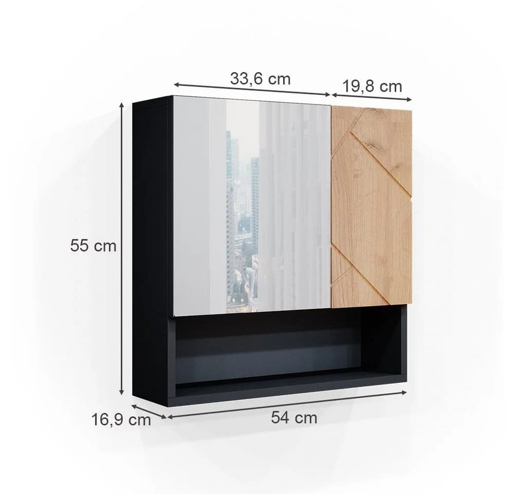 Vicco Badezimmerspiegelschrank Irma Anthrazit Eiche - Bild 4