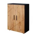 Vicco Midischrank Irma 2 Türen Anthrazit/Goldkraft Eiche Bild 3