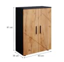 Vicco Midischrank Irma 2 Türen Anthrazit/Goldkraft Eiche Bild 4