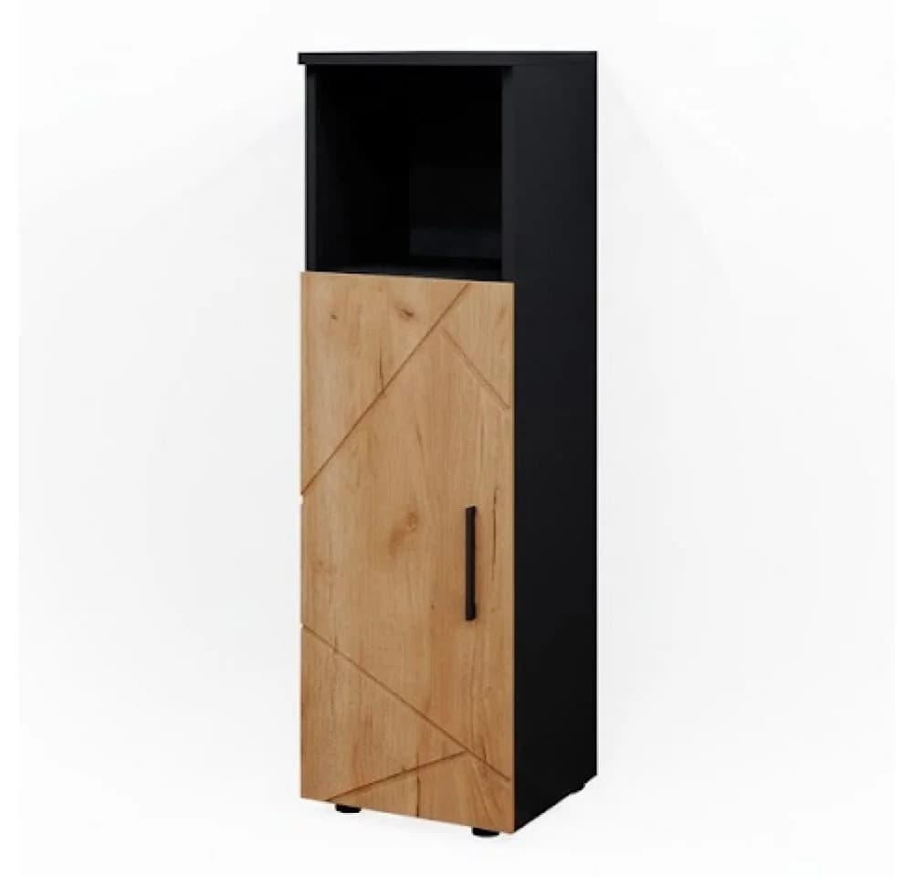 Vicco Midischrank Irma Anthrazit/Goldkraft Eiche 3 Fächer 1 Tür - Bild 3