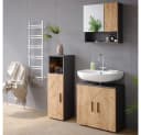 Vicco Midischrank Irma Anthrazit/Goldkraft Eiche 3 Fächer 1 Tür Bild 5