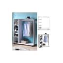 Vicco Garderobe Cosmo Anthrazit mit 4 Fächern und Laufrollen Bild 1