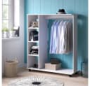 Vicco Garderobe Cosmo Anthrazit mit 4 Fächern und Laufrollen Bild 3
