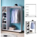 Vicco Garderobe Cosmo Anthrazit mit 4 Fächern und Laufrollen Bild 4