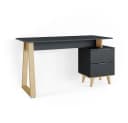 Vicco Schreibtisch Nautica Anthrazit Buche mit Schubladen verstellbar Bild 2
