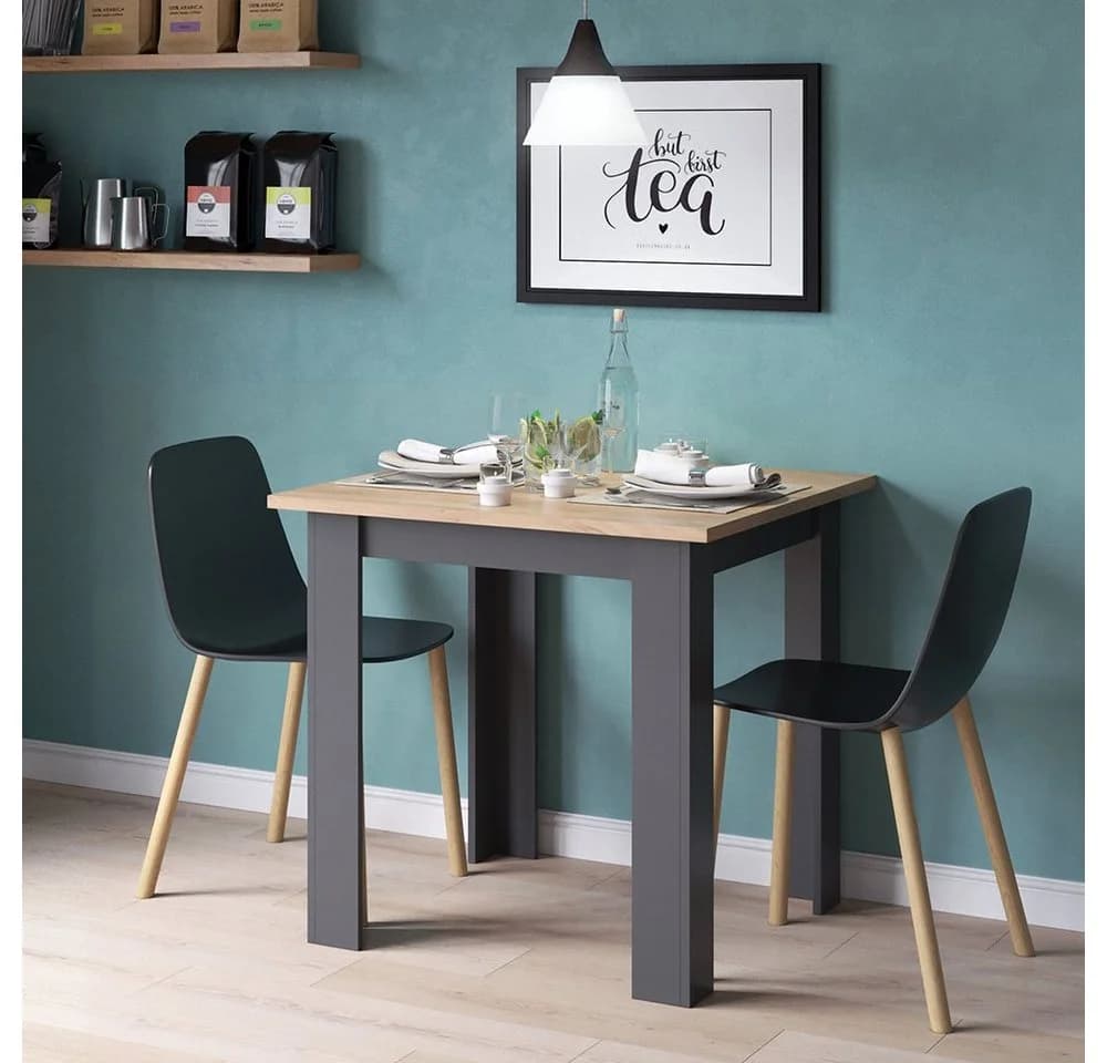 Vicco Esstisch Karlos Goldkraft Eiche Anthrazit 80x80 cm - Bild 3