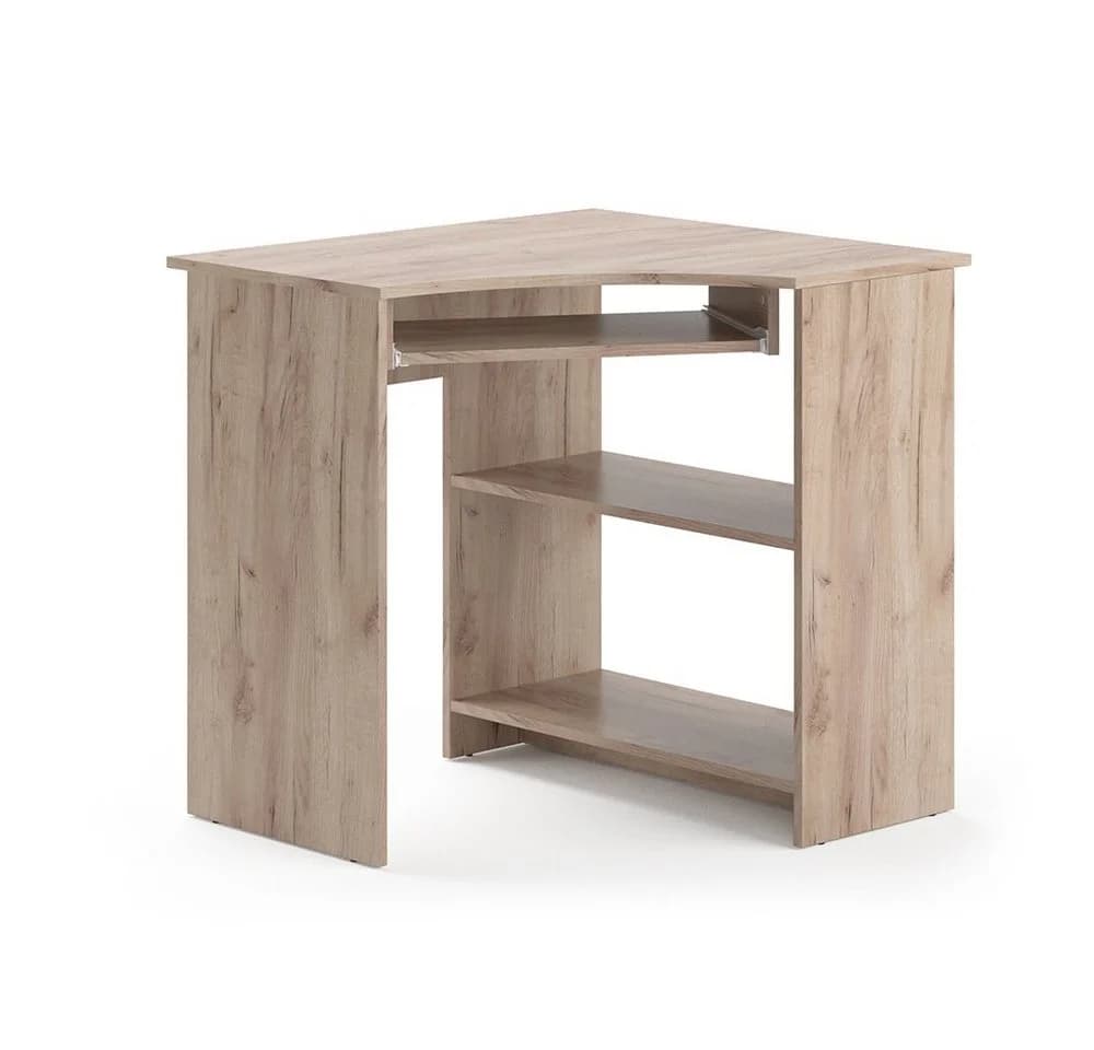 Vicco Eckschreibtisch Odin L-Form mit Tastaturablage Braun - Bild 2