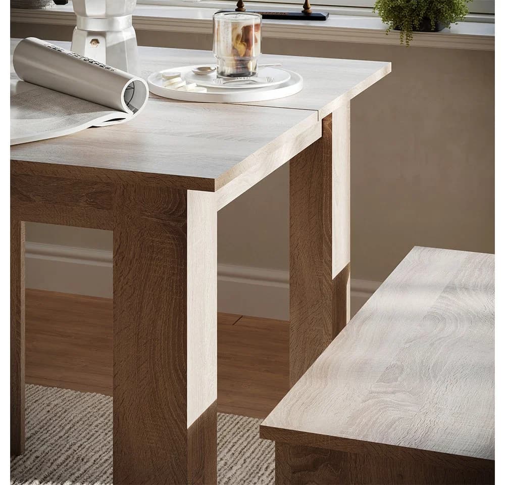 Vicco Essgruppe Sentio 3-tlg. mit 2 Bänken Sonoma - Bild 5