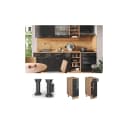Vicco R-Line Küchenschrank Anthrazit Hochglanz Goldkraft Eiche Bild 1
