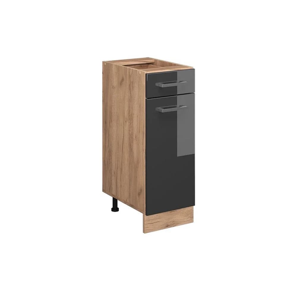 Vicco R-Line Küchenschrank Anthrazit Hochglanz Goldkraft Eiche - Bild 3