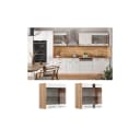 Vicco Glashängeschrank R-Line Weiß Hochglanz Goldkraft Eiche Bild 1