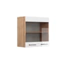 Vicco Glashängeschrank R-Line Weiß Hochglanz Goldkraft Eiche Bild 3