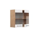 Vicco Glashängeschrank R-Line Weiß Hochglanz Goldkraft Eiche Bild 5