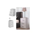 Vicco Nachtschrank Irma Weiß Hochglanz mit Schublade Bild 1