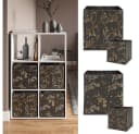 Vicco Faltbox 2er Set Schwarz/Gold 30x30x30 cm Hartkarton Bild 1