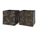 Vicco Faltbox 2er Set Schwarz/Gold 30x30x30 cm Hartkarton Bild 2