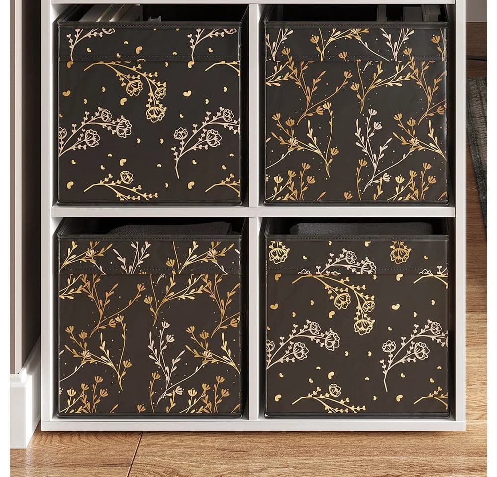 Vicco Faltbox 2er Set Schwarz/Gold 30x30x30 cm Hartkarton - Bild 5
